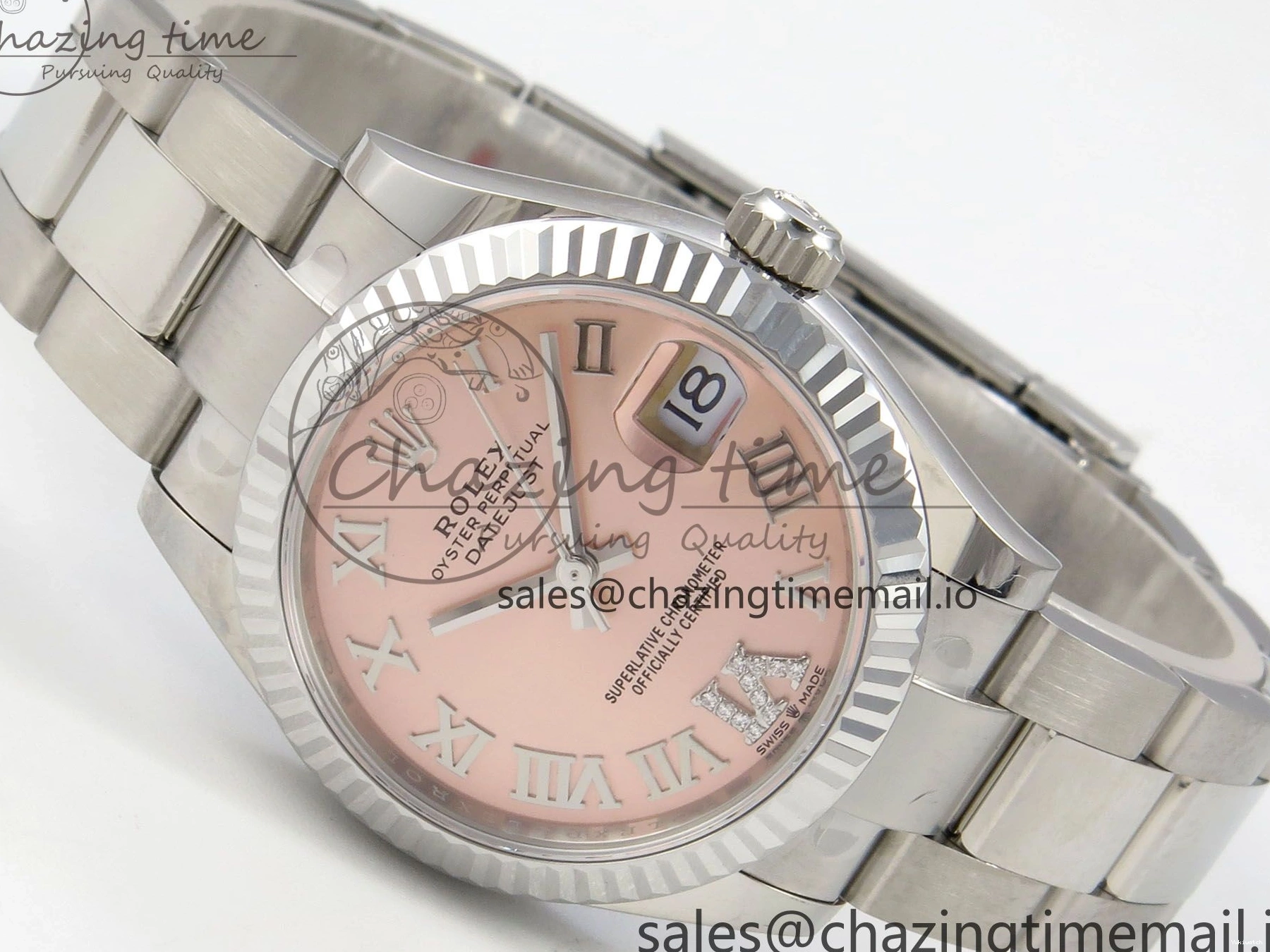 904L on 278274 31 Edition 1:1 Steel Diamonds Roman HZ Dial DateJust Best Bracelet Cal.2236 Oyster THBF SS RG 0509
